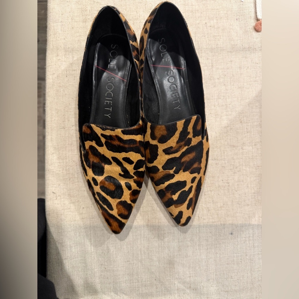 Sole Society Leopard Flats